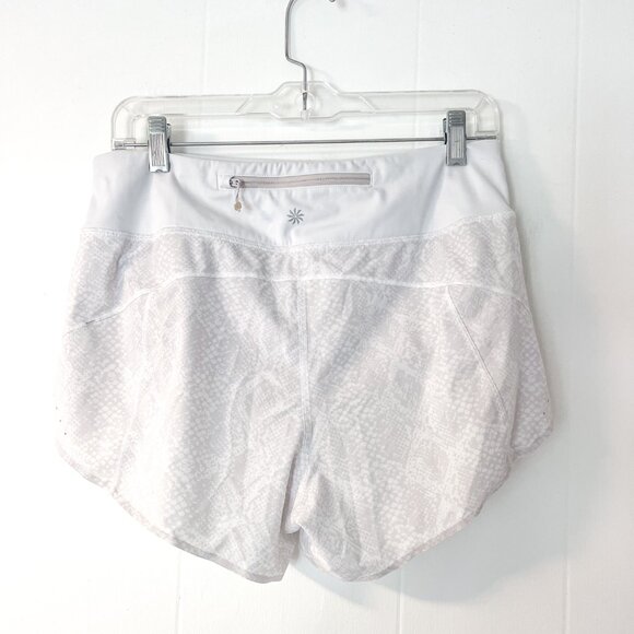 Athleta white cream runner short animal print Small - Picture 5 of 11